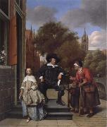 Jan Steen A Delf burgher and his daughter Germany oil painting artist